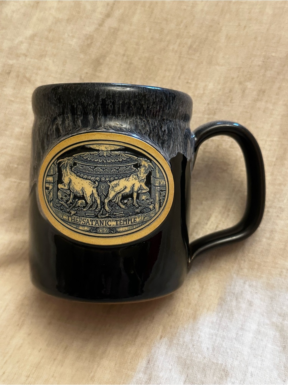 Goat Black Ceramic Mug with Gold Emblem - The Satanic Temple
